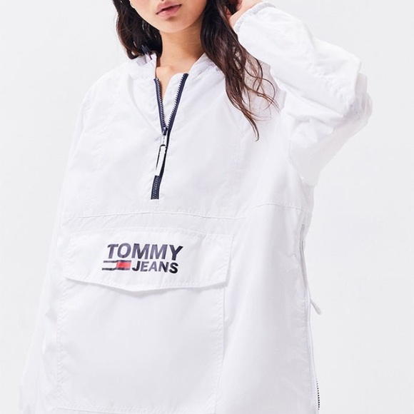 tommy jeans windbreaker white